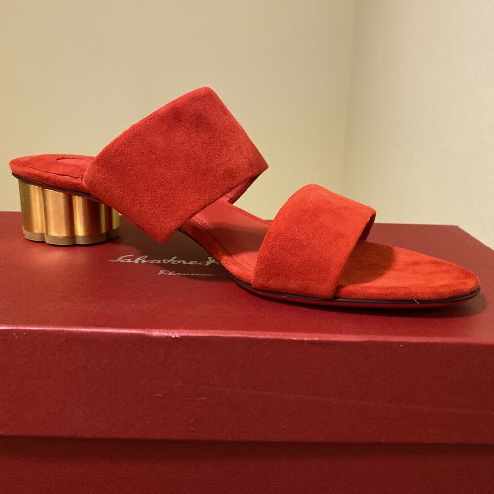 Ferragamo Belluno Lipstick Suede Calf Size Shoes